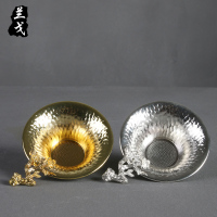 美帮汇功夫茶具套装家用茶滤陶瓷茶漏茶道配件锡制茶叶过滤茶隔滤网