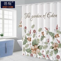 美帮汇北欧数码卫生间浴帘套装洗澡防水布加厚浴室帘子浴间隔断淋浴挂帘