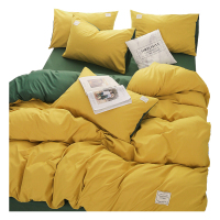 美帮汇四件套男士简约北欧风被罩一米五床潮流床上三件套款床单