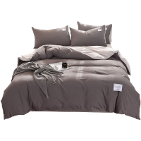 美帮汇床单被套四件套 简约北欧男生潮流灰色大学寝室上下床三件套90