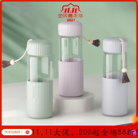 美帮汇玻璃杯单层原宿风男女便携杯子创意水杯泡茶杯