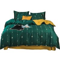 美帮汇60支长绒棉四件套欧式 床上用品全棉简约床套式北欧床单三件套