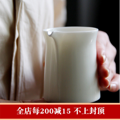 美帮汇凝脂白君子公道杯茶漏套装分茶器陶瓷白瓷公杯茶滤茶海匀杯