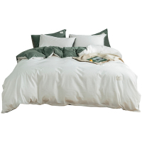 美帮汇四件套全棉全棉同款北欧风被套男生 简约潮流素色宿舍三件套