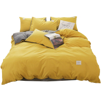 美帮汇床单四件套酒店民宿被套北欧风简约 大学宿舍单人床三件套