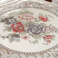 美帮汇欧式加厚提花餐椅垫可拆洗布艺椅子垫冬季座垫有绑带坐垫防滑