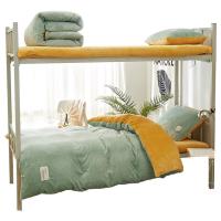 美帮汇珊瑚绒三件套宿舍大学寝室被套冬天双面绒加绒加厚绒面床单90学生