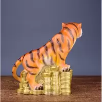 美帮汇老虎摆件 老虎饰品仿真老虎摆件工艺品金钱虎大号虎虎生威