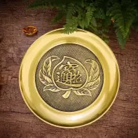 美帮汇供果盘佛前家用 铜水果盘果碟供奉盘拜神祭祀供佛用品