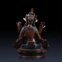 美帮汇绿度母佛像 铜绿度母多罗菩萨救八难度母密宗尼泊尔工艺