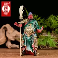 美帮汇关公像供奉神像 铜武关羽二指关公家居店铺摆件