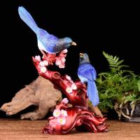 美帮汇喜上眉梢摆件 喜鹊登梅乔迁结婚彩铜家居创意装饰摆件