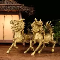 美帮汇火摆件 铜摆件一对装饰工艺品特大号