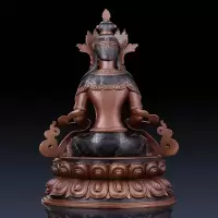 美帮汇长寿佛佛像 铜藏传密宗无量寿佛长寿三尊尼泊尔供奉摆件
