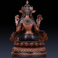 美帮汇白度母佛像 铜藏传密宗增寿救度佛母长寿三尊家供奉摆件