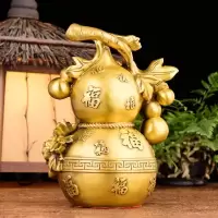 美帮汇葫芦摆件 铜百福葫芦办公室桌面摆设化