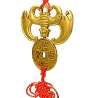 美帮汇铜福鼠吊金钱挂件小号蝙蝠铜钱家居装饰工艺品