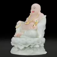 美帮汇玉石像摆件大号笑佛大肚佛家用客厅玄关位家居贡奉