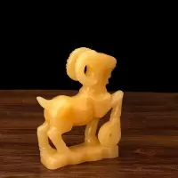 美帮汇玉石羊摆件山羊生肖羊石羊玉石摆件酒柜饰品