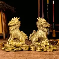 美帮汇铜护宝摆件一对小号 客厅电视柜家居装饰品