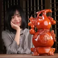 美帮汇葫芦摆件实木刻福禄家居博古架客厅摆放工艺品小号酒柜装饰