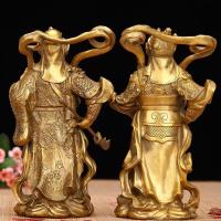 美帮汇铜关公摆件关公像韦陀铜像 武文佛像