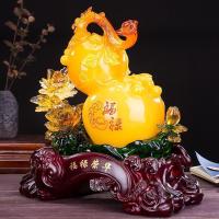美帮汇葫芦玉如意摆件工艺品家居摆设酒柜创意客厅装饰品开业礼品