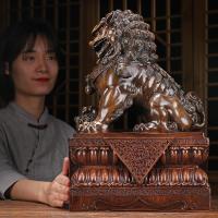 美帮汇北京狮故狮子摆件一对 看守狮家居工艺品