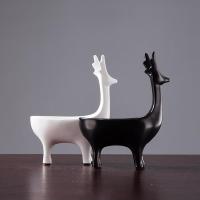 美帮汇现代欧式客厅纸巾盒创意茶几收纳盒家用美式简约鹿收纳盒