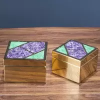 美帮汇欧式陶瓷首饰盒装饰盒摆件美式复古创意家用卧室梳妆台收纳饰品盒