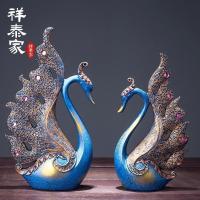 美帮汇天鹅摆件欧式家居家装饰品客厅新婚结婚酒柜创意电视柜