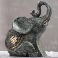 美帮汇铜大象摆件一对象工艺品家居客厅玄关酒柜电视柜装饰品