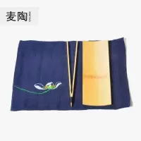 美帮汇手绘棉麻桌旗茶巾茶席 竹制茶则赏茶荷茶夹 功夫茶具零配件