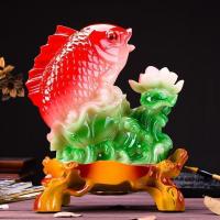 美帮汇年年有余连年鱼电视柜摆件 现代简约酒柜家居装饰品客厅工艺品