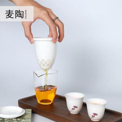 美帮汇耐热玻璃功夫茶具便携包旅行套装快客杯一壶二杯茶杯办公室