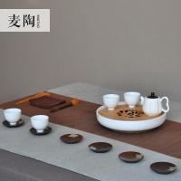 美帮汇锡制黑檀木杯垫杯托 壶垫壶承 功夫茶具茶道配件零配