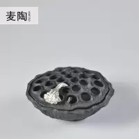 美帮汇仿古香炉 创意莲蓬香座香盒家居檀香盘香炉 茶道香薰炉摆件