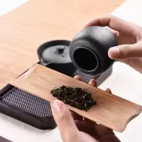 美帮汇粗陶便携包旅行快客杯一壶二杯瓷功夫茶具家用简约泡茶壶套装