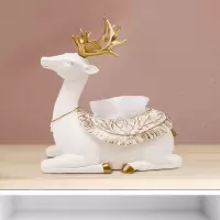美帮汇鹿摆件家居饰品现代简约北欧风格创意玄关钥匙收纳小摆件装饰品