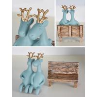 美帮汇玄关现代简约情侣鹿摆件客厅电视柜田园摆设家居工艺品酒柜装饰品