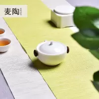 美帮汇编织茶席桌旗 日式手工简约茶垫 防水禅意桌旗桌布茶道零配件