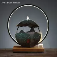 美帮汇创意客厅流水器喷泉加湿器轮办公室家居工艺摆件开业礼品