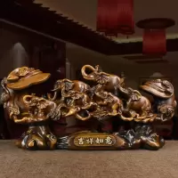 美帮汇如意摆件创意办公室家居客厅书房酒柜博古架艺术装饰开业礼品