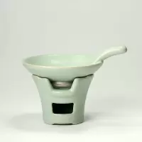 美帮汇汝窑茶叶过滤器 陶瓷功夫茶具配件 汝窑茶漏过滤网架 茶渣网
