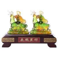 2025蛇年物鹿鹤呈祥吊坠 2025年属蛇鹿鹤2025