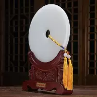美帮汇平安扣摆件玉石中式玄关装饰品现代简约家居样板房客厅工艺品