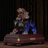 美帮汇貔貅摆件皮丘琉璃水晶工艺品客厅送乔迁新居礼品