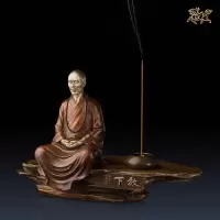 美帮汇全铜摆件《弘一法师之放下》铜工艺品 家居饰品 礼品 摆件