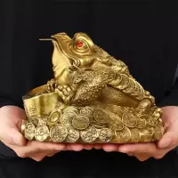 美帮汇铜金蟾摆件大号金蝉蟾蜍家居客厅装饰店铺收银开业礼品