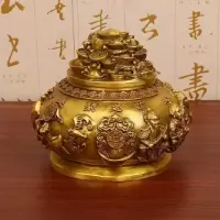 美帮汇铜五路摆件家居客厅寓意装饰工艺品